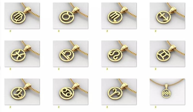 12 Zodiac Pendant Version 2 Bulk Album For Sell 3dm STL