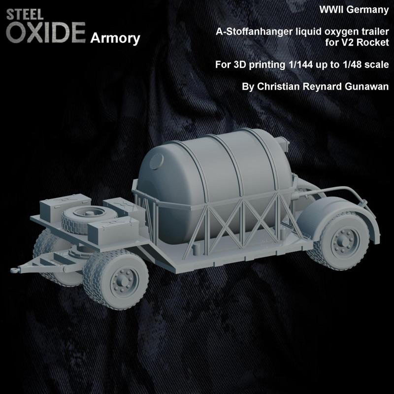 WWII Germany A-Stoffanhanger liquid oxygen trailer for V2 Rocket
