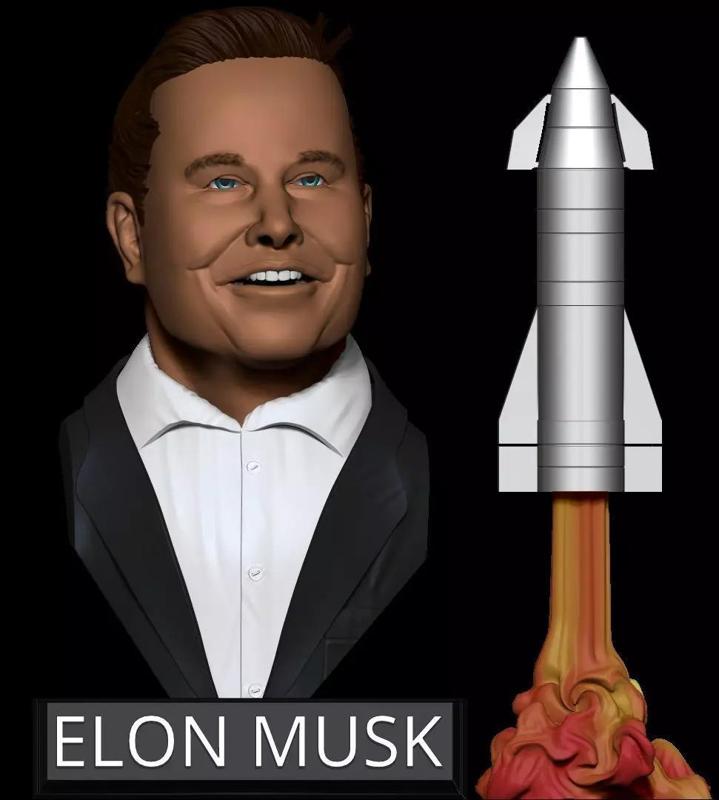 Elon Musk Bust
