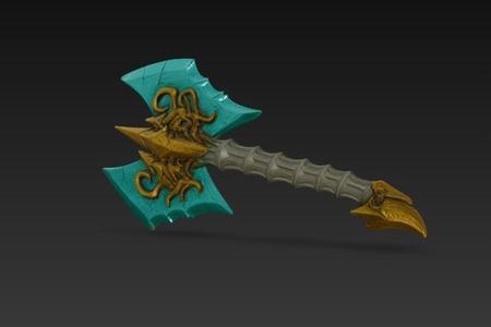 The Demon King Baalzrodan Demonic War Axe – Fantasy Double-Blade Weapon