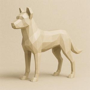 Low Poly Dog 3D Printable STL
