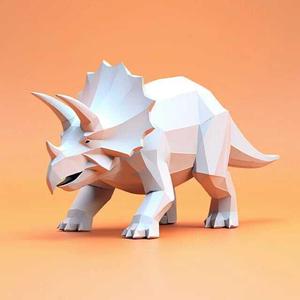 Low Poly Triceratops Model