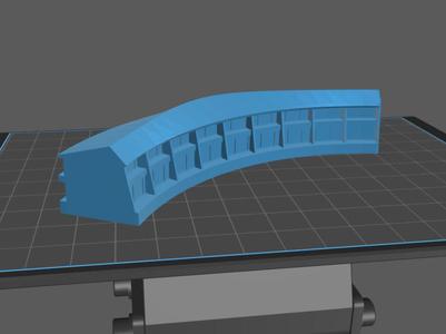 CURVED HOTEL BUILDING 1:500 ARCHITECTURE MODEL DIORAMA