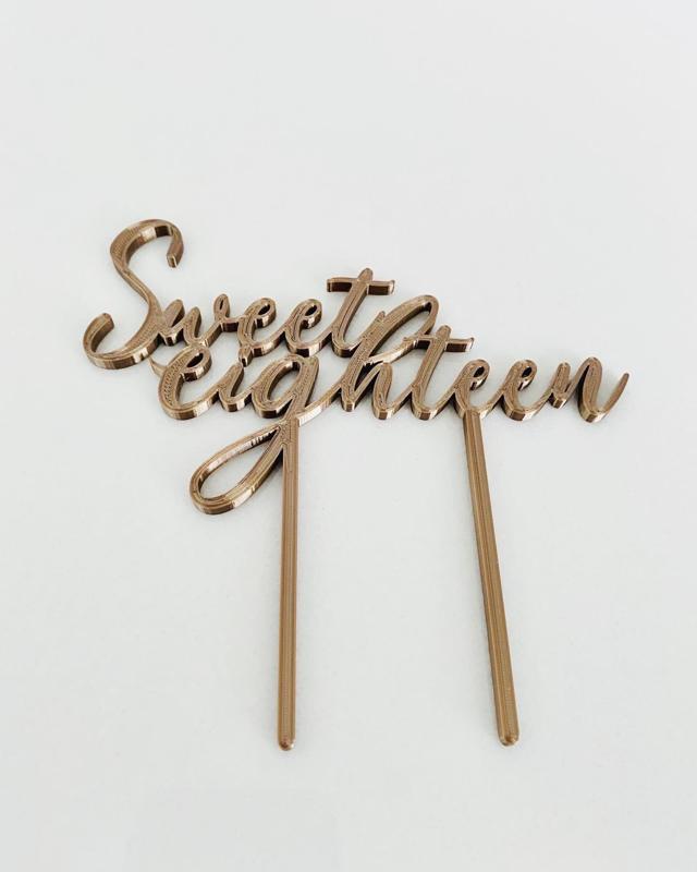 Sweet Eighteen cake topper