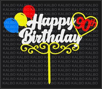 Happy 90th Birthday Cake Topper