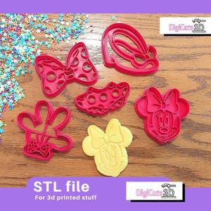 Minnie Cookie Cutter Pack - STL Files for 3D Printing