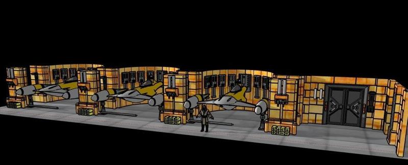 Star Wars Theed Hangar Diorama/playset.
