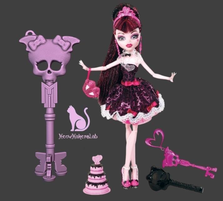 Draculaura, Sweet 1600, Key, Monster High.