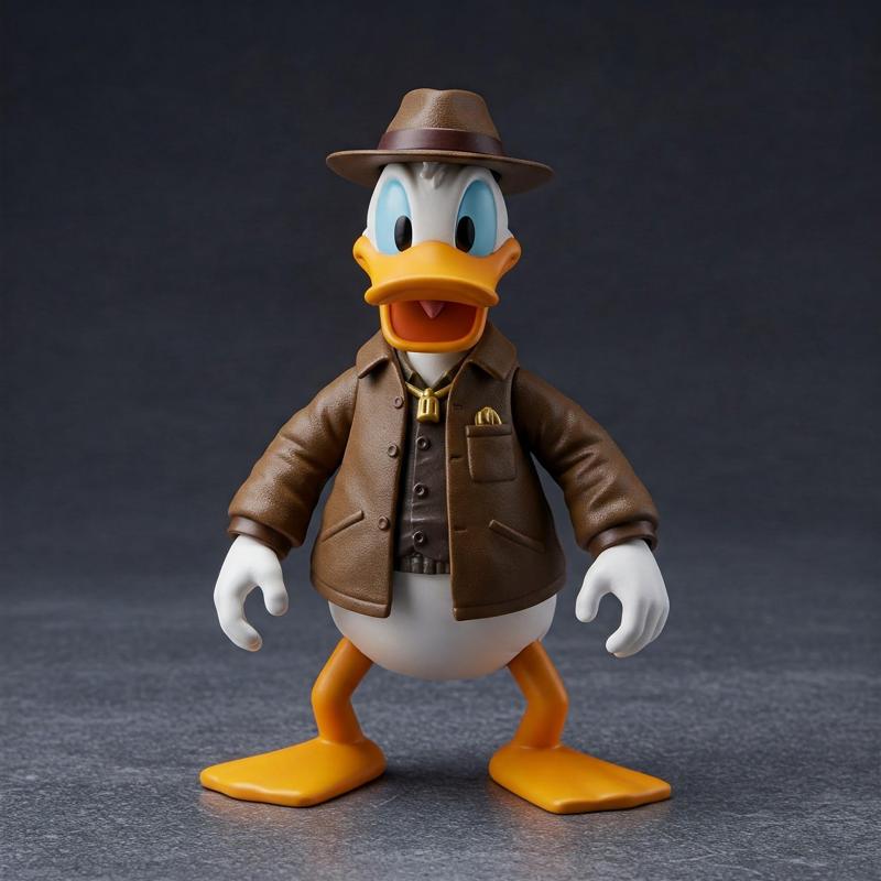 Donald Indiana Jones - 3D Printable Model | Adventure Cartoon Figure