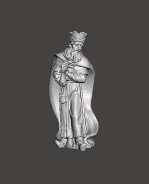 Wizard King 2 Gaspar in the manger (christmas scene, birth) - Rey mago 2 Gaspar en el Pesebre