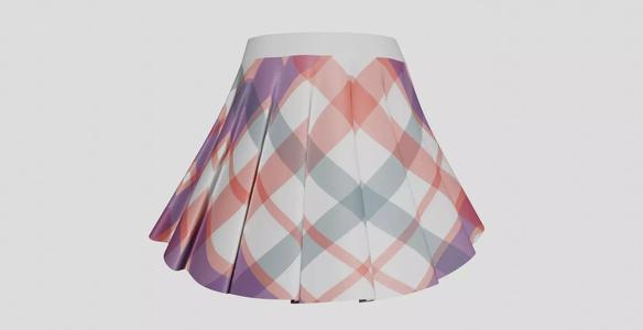pleated plain mini skirt