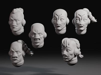 Tau Unhelmeted Heads