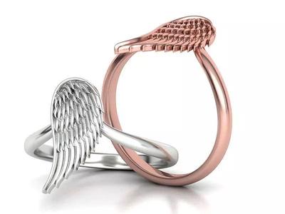 Angel Wing Ring  Wing Fashion Ring 3dmodel