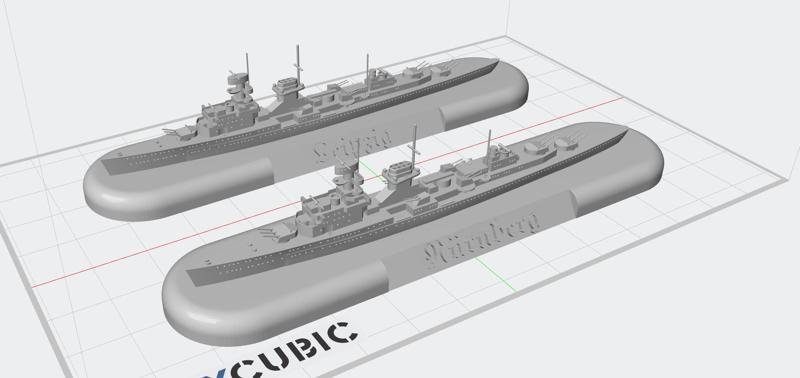 German Cruiser Leipzig and Nürnberg