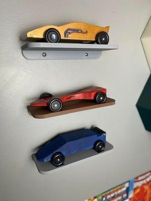 Pinewood Derby Car Display Shelf (Wall Mounted)