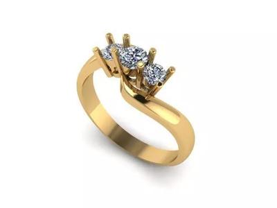 3 Stone Engagement Ring For Diamonds