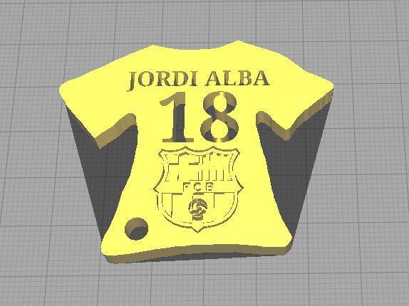 BARCELONA KEYRING - JORDI ALBA - 18 La Liga