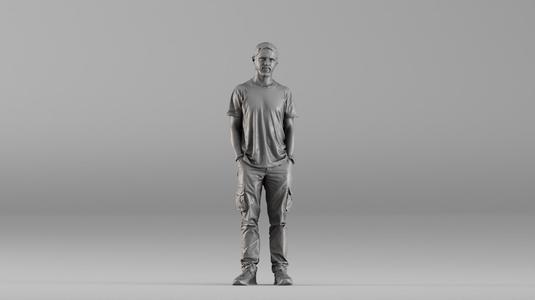 001657 Man in Casual Clothing