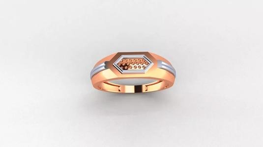 Plain Gold Light weight minimalist Mens Band Ring 3dm stl