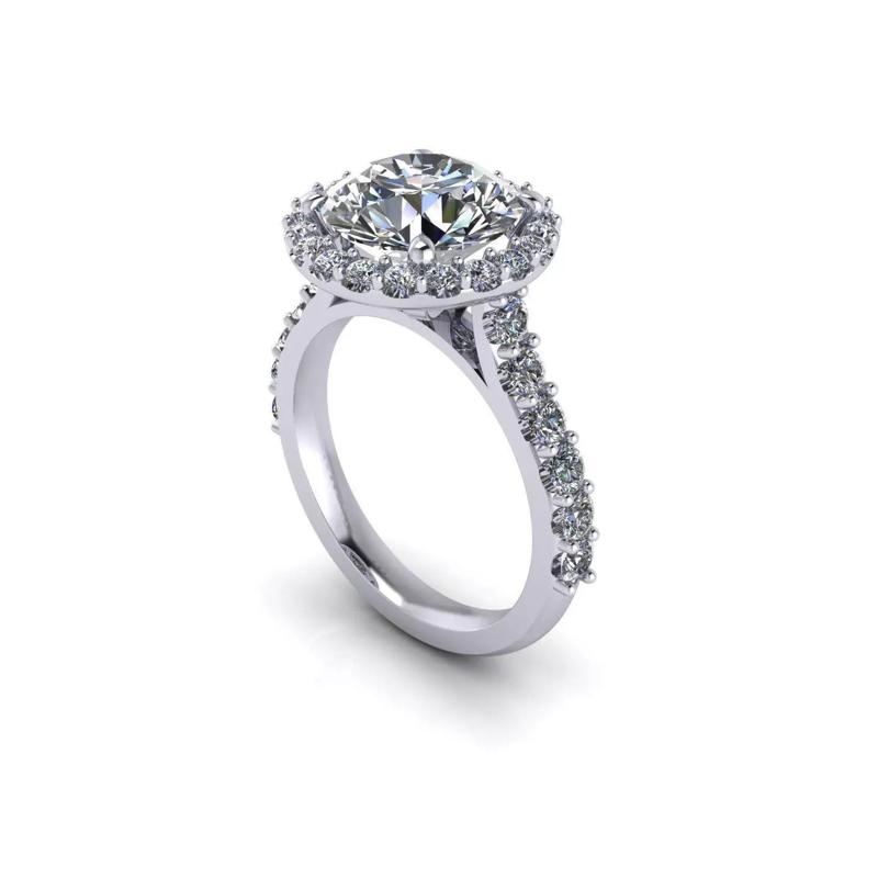 Pav Sid Stone Wedding Ring V2