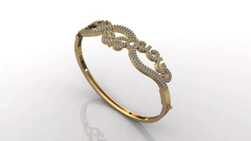 STL 3DM Diamond With Stone Womens Bracelets Women Bracelet