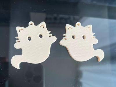 Kitten Ghost Earrings/Pendant