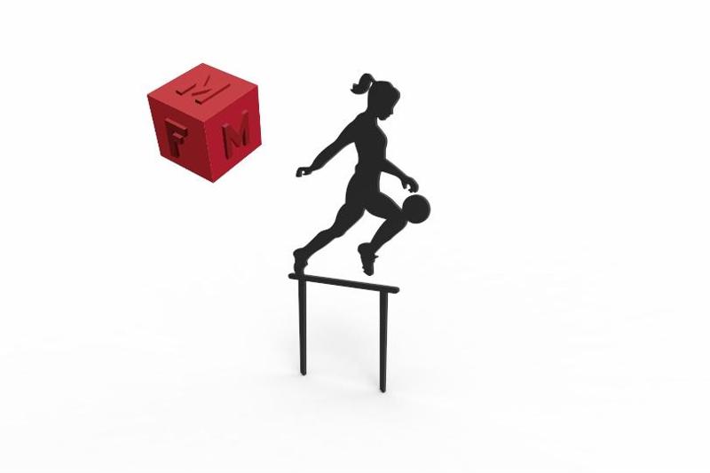 Girl Soccer Player Cake Topper