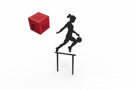 Girl Soccer Player Cake Topper