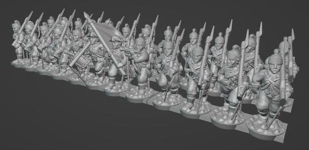 AWI Continental Infantry With Light Infantry Caps