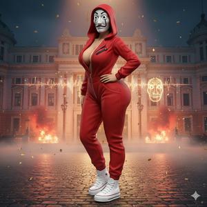 The Paper House - Red Heist Seductive Heroine Fanart 3D