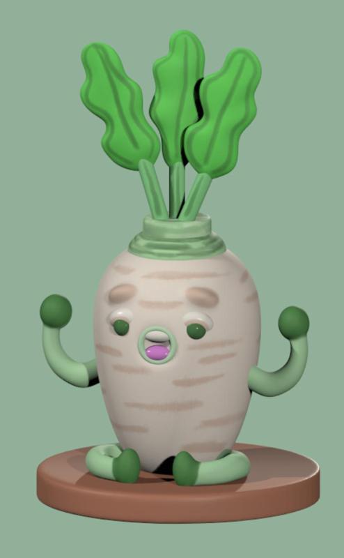 Daikon Radish Veggie Desk Friend