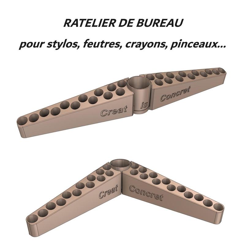 Desk racks for felt-tips, pencils, pens and accessories...