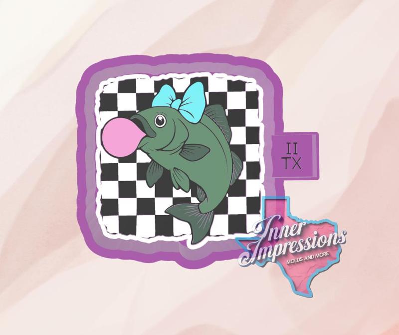 Checkered Bubble Bass Freshie Mold