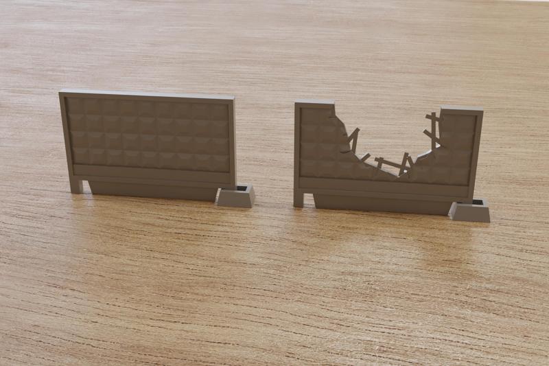 PO2 Fence Modular - Soviet Era Concrete Wall - Zona Alfa Terrain