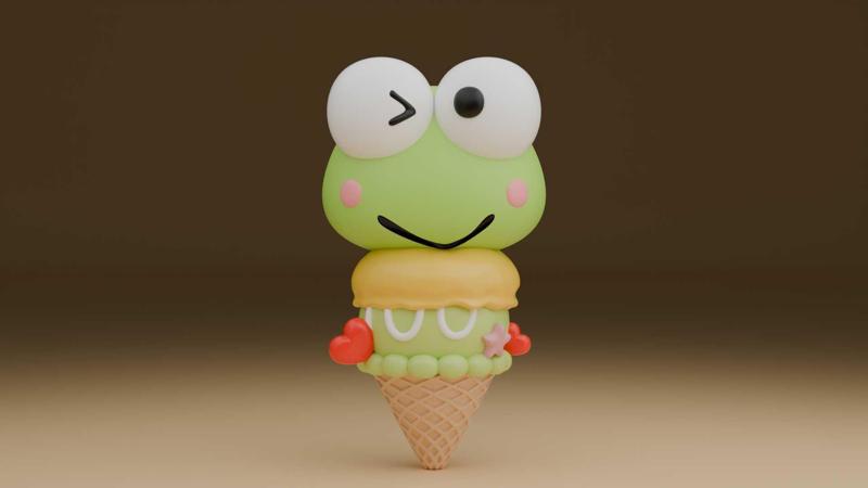 Keroppi ice cream