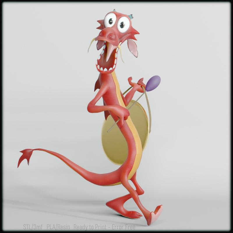 Mushu 3D Model - Mulan Dragon Fan Art Collectible for 3D Printing