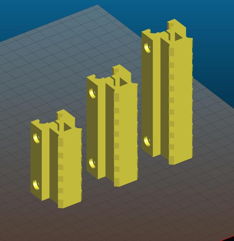 Picatinny riser for AR15, M4, M16, AK - 80mm and 100mm length, 5, 7 and 9 slots, 25mm height
