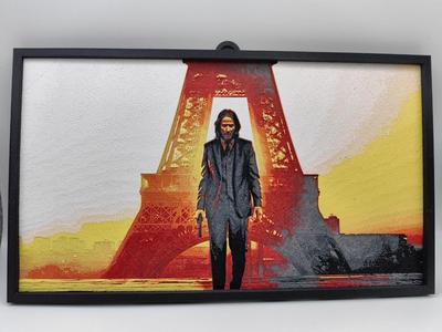 HueForge - John Wick 4 - Eiffel Tower - 0.2mm Nozzle