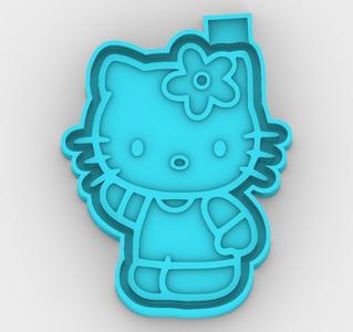 Hello Kitty 180933 - freshie mold - STL for silicone mold