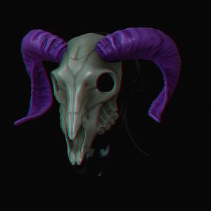 Ram Skull Mask standart horns
