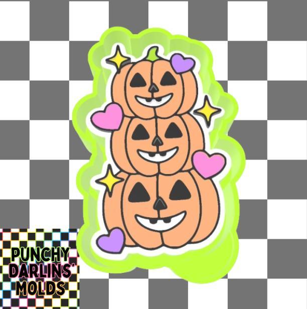 Cute Jacko lanterns Freshie Mold STL