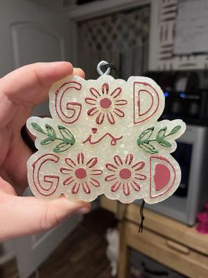 God Is Good Freshie Mold - 3D Model Mold Box for Silicone Freshie Moulds