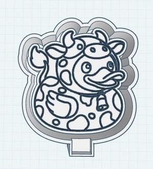 Cow Suit Duck - Digital Freshie Mold Housing STL