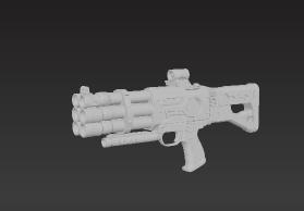 Advanced Rapid-Fire Blaster Cannon - Printable Digital Scope & Vents Model