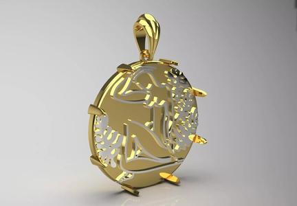 woman gold pendant gp0112