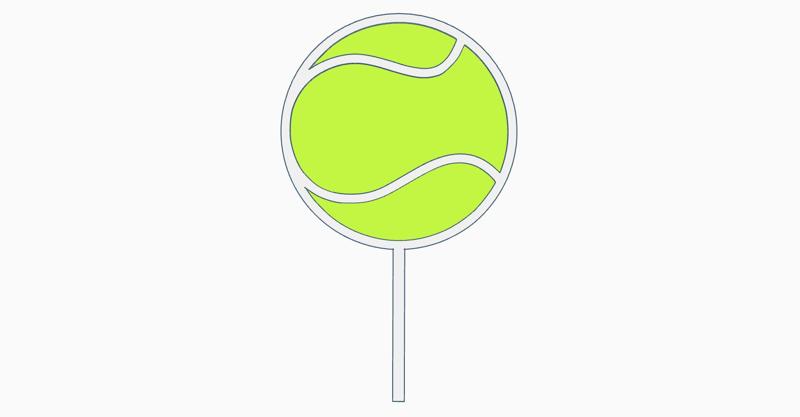 Cake topper tennis ball