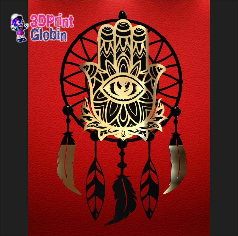 Dream Catcher Fatima's Hand - Dream Catcher Lucky Hand Hamsa