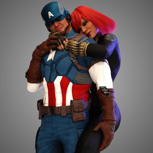 ❤️ Captain America X Black Widow Statuette ❤️