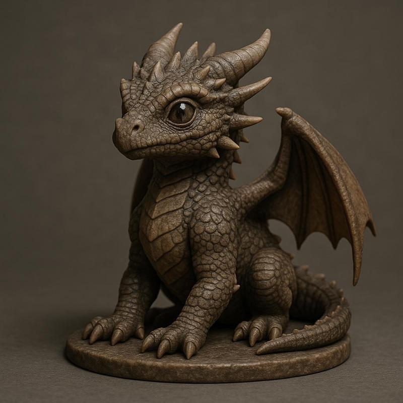 Baby Dragon 3D Model | Fantasy STL | 3D Printable Figurine