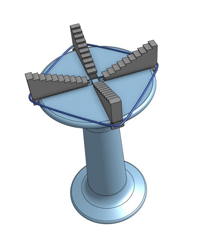 Painting Handle for mini Figure with Rubberband 